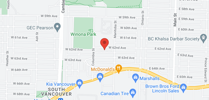 map of 234 W 62ND AVENUE